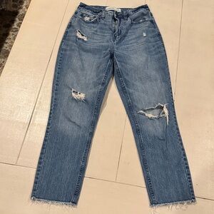 Abercrombie & Fitch Distressed Denim Boyfriend Jeans